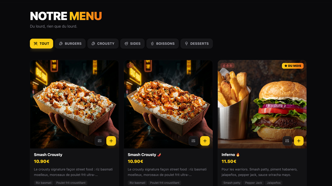 Go SMASH BURGER - Street Food template preview
