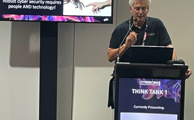Dr. James Carlopio presenting at CyberCon