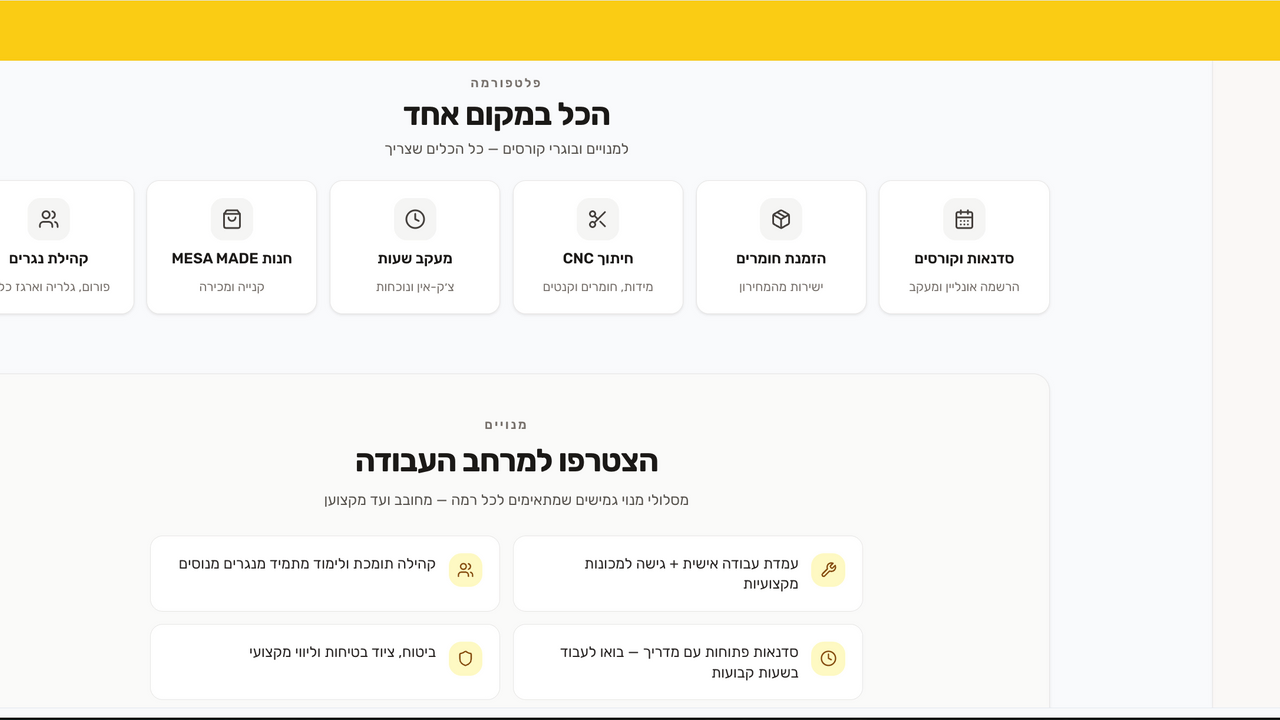 ניהול לנגרות - סדנאות+חלל שיתופי+ניהול(מלאים ולקוחות) template preview