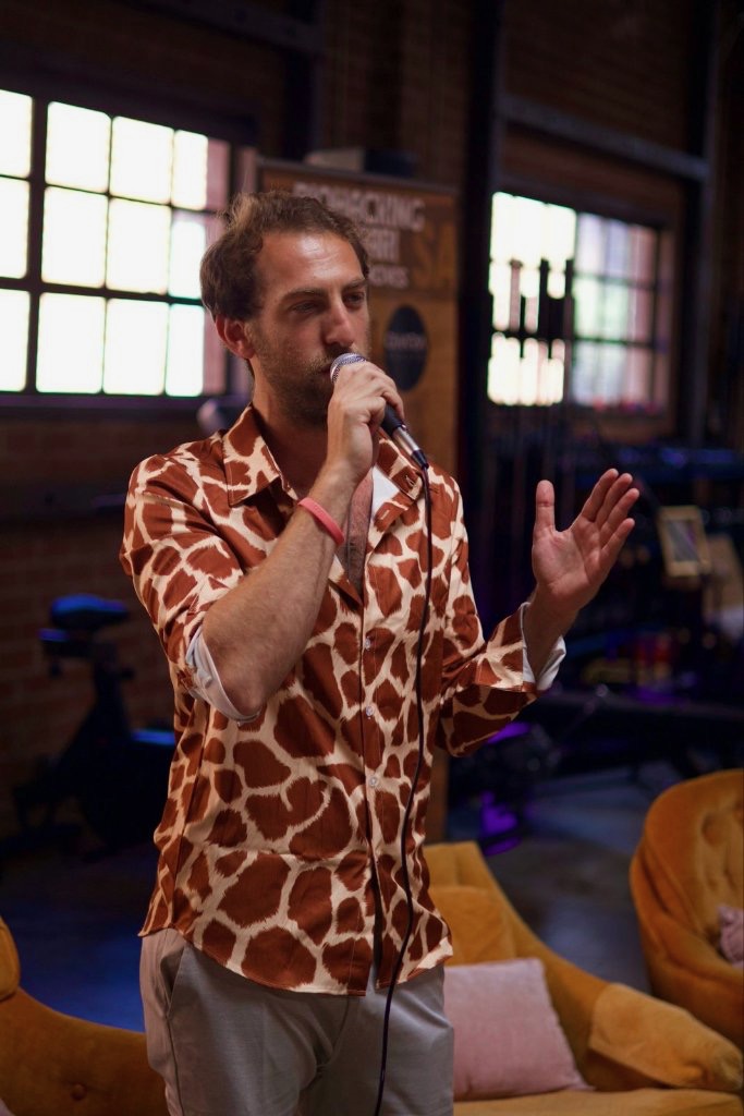 Max Marine, founder, speaking.