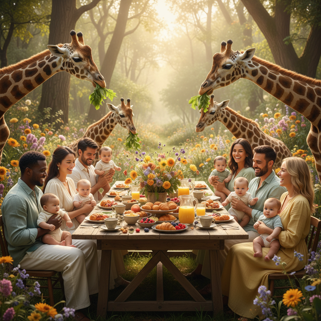 A (Kids-Friendly) Brunch of Giraffes