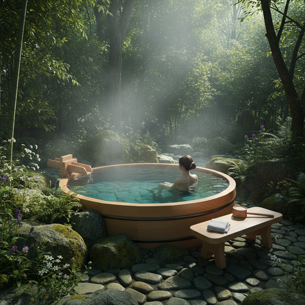 Natural spring bathing & evening onsen