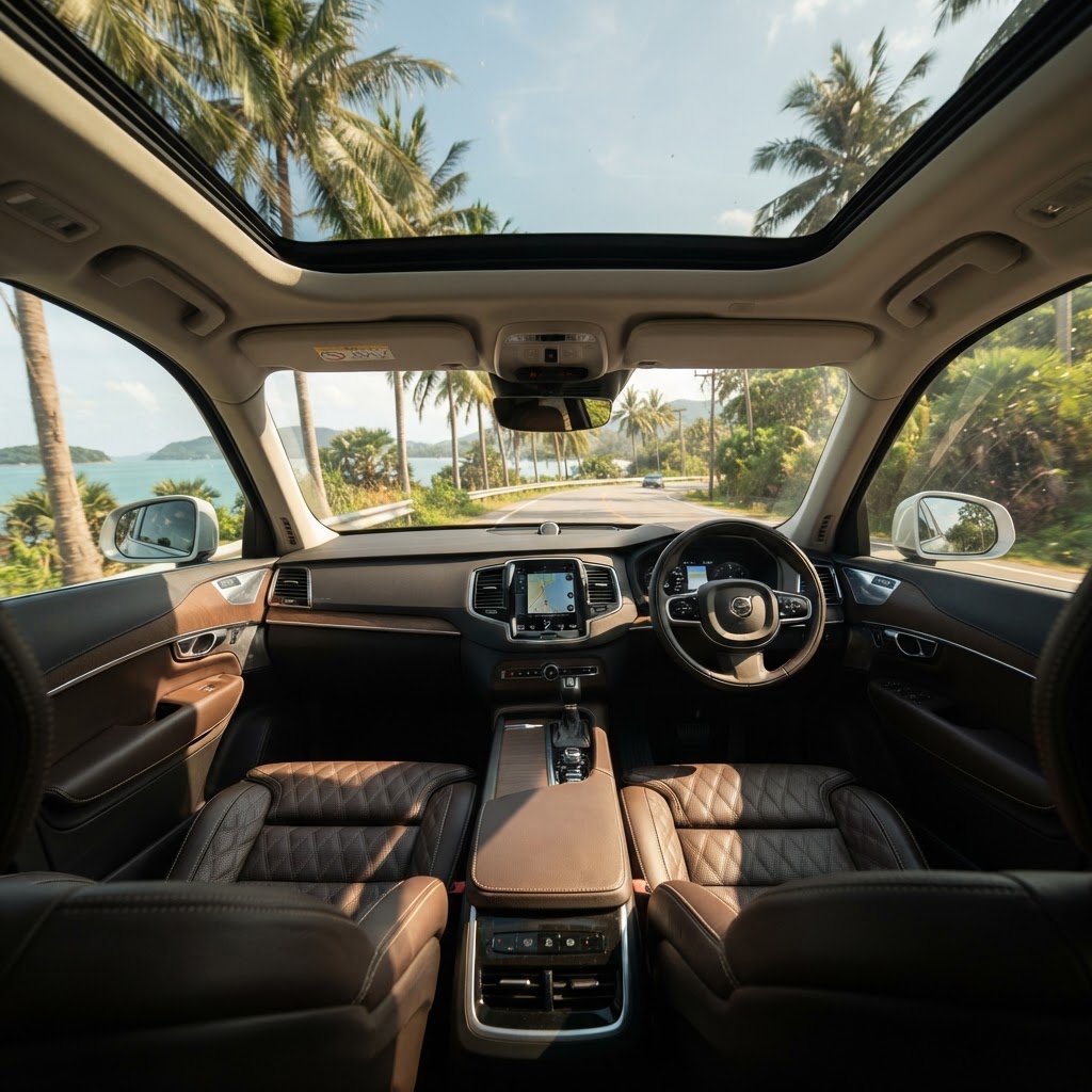 Driving between Phuket properties by car