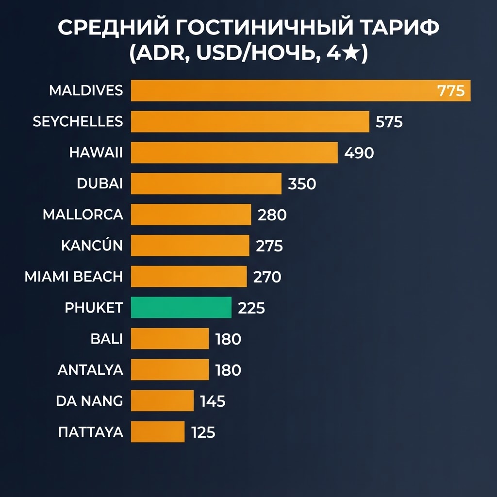 Средний гостиничный тариф ADR