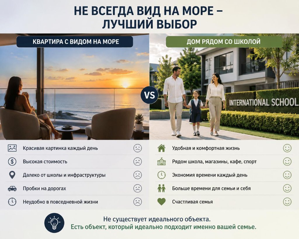 Почему клиент отказался от квартиры с видом на море?