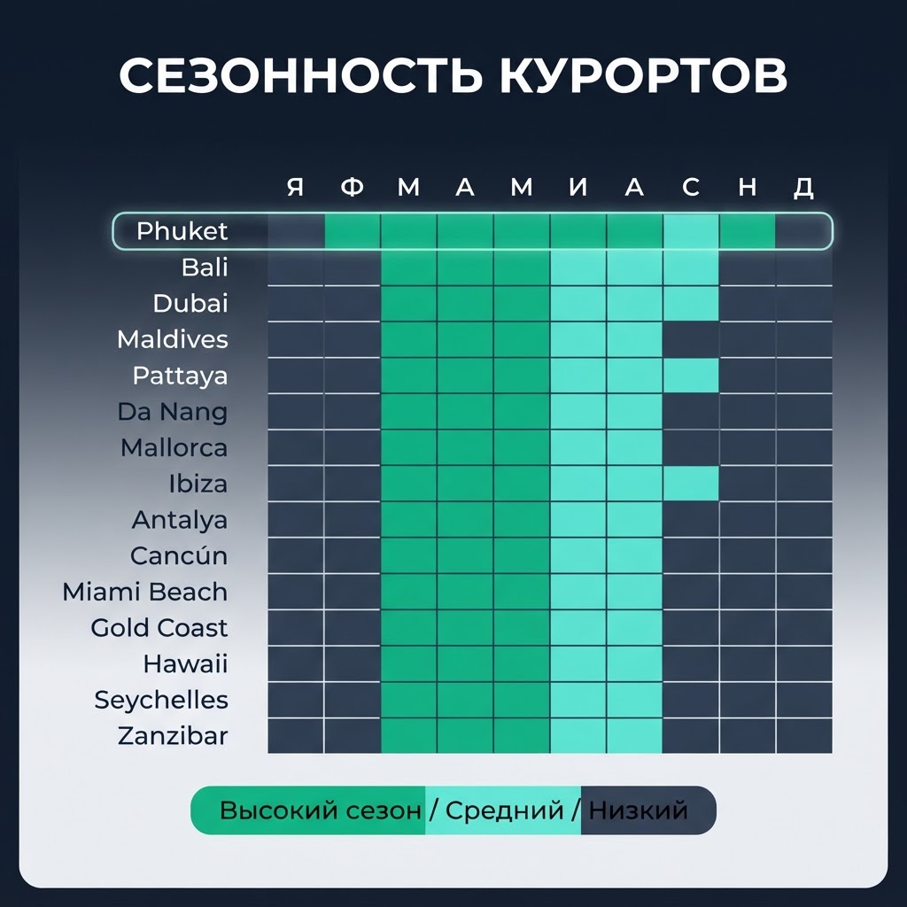 Сезонность курортов мира