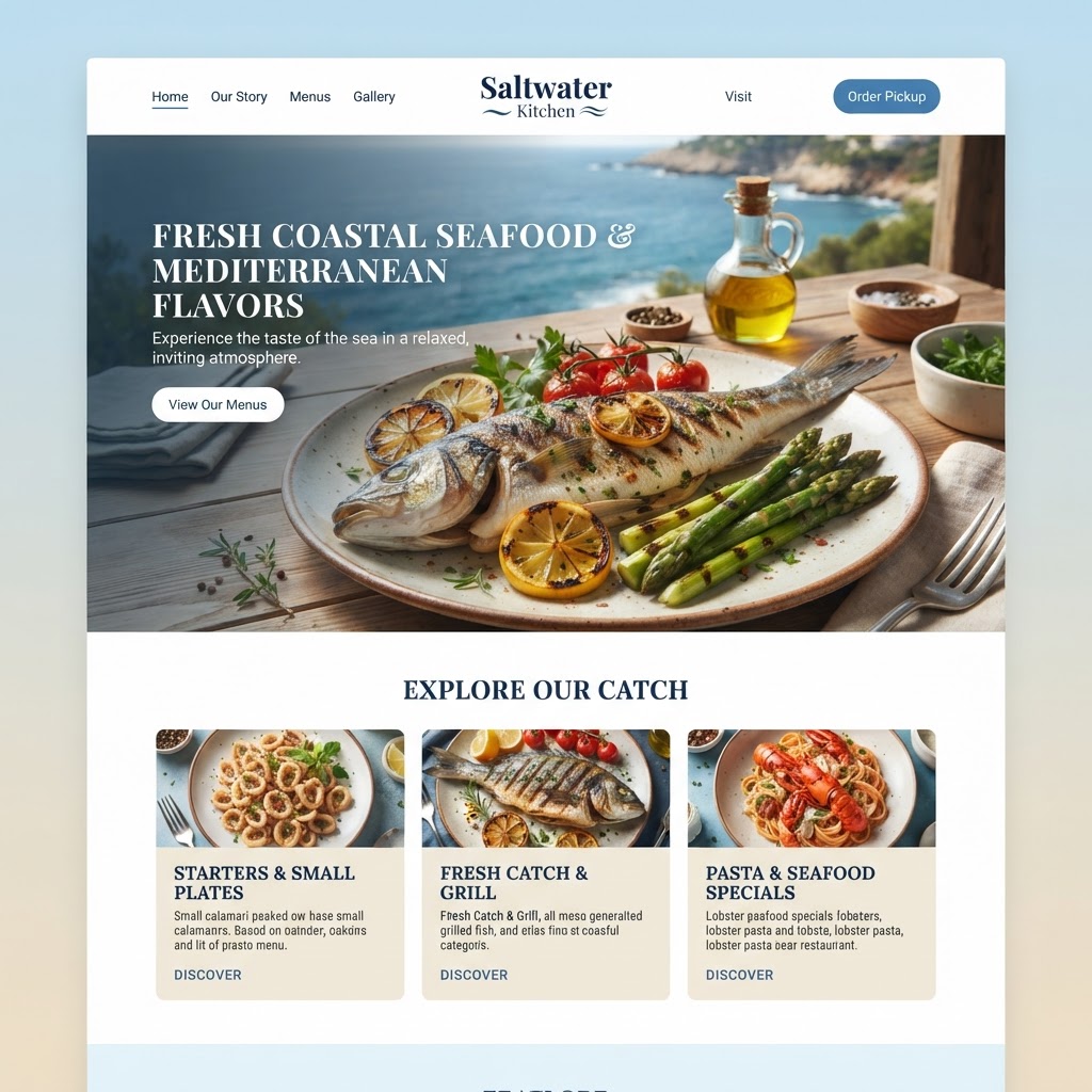Saltwater Kitchen storefront concept