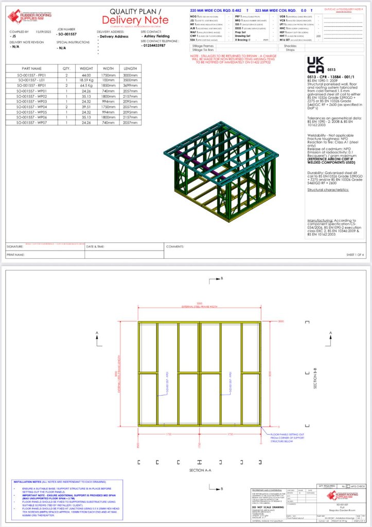 Steel frame garden room at dusk with landscape — example for a Leigh project enquiry