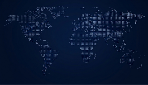 Dotted world map background
