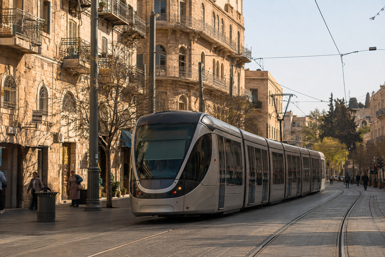 איציק קצב מנהל לוחות זמנים - צילום הרכבת הקלה בירושלים בסמוך לפרויקטי התשתית