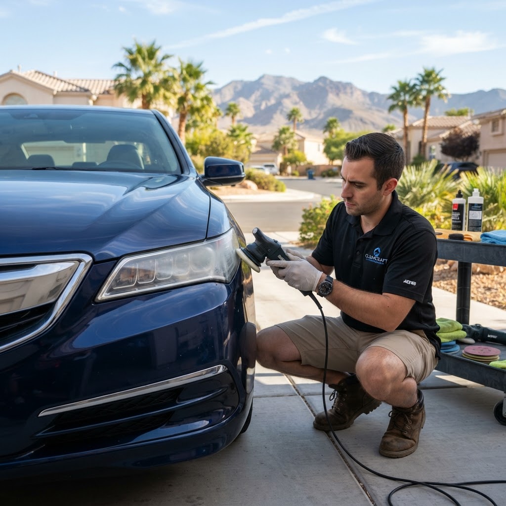 Why Henderson Drivers Prefer Mobile Headlight Restoration in Las Vegas