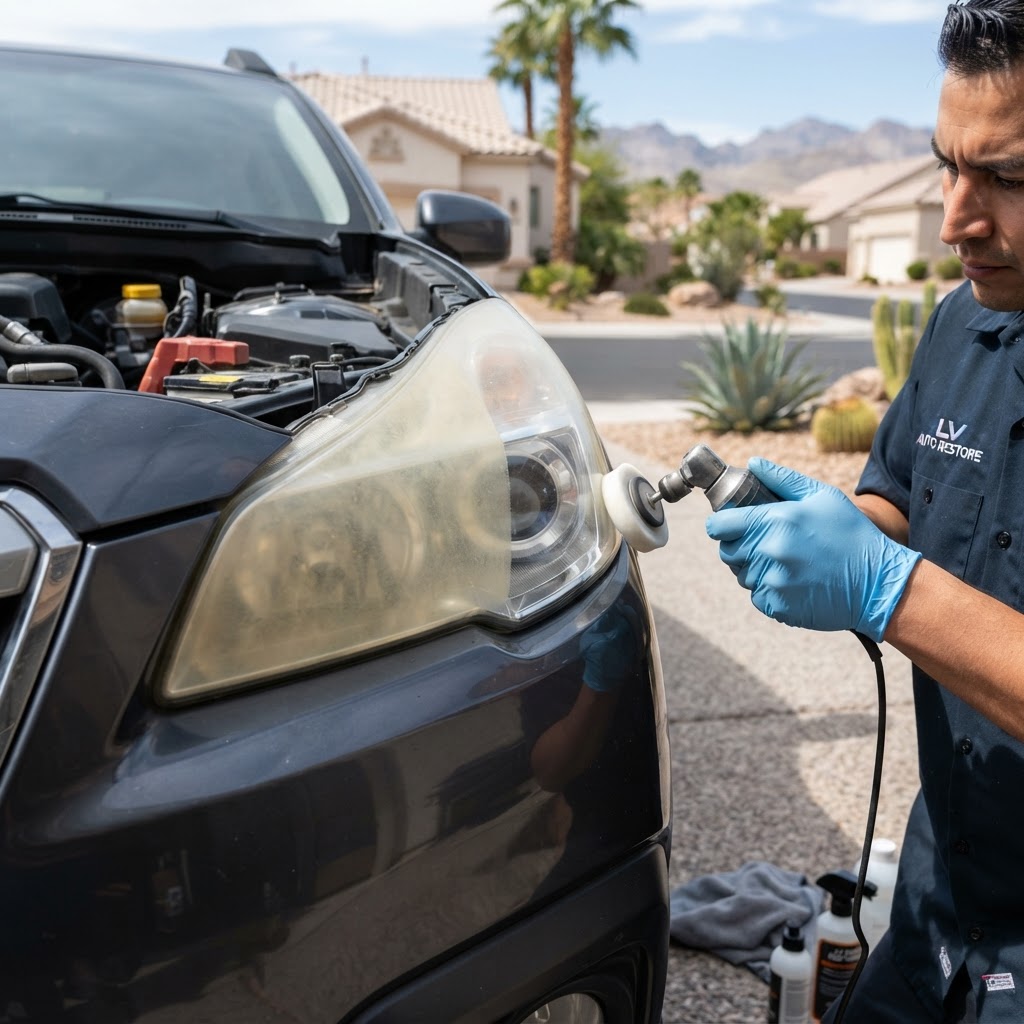 Summerlin's Foggy Headlight Epidemic: Expert Headlight Restoration Las Vegas