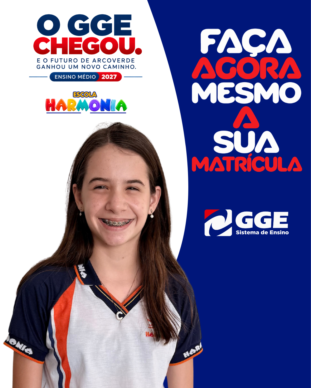 O GGE chegou. Ensino Médio 2027 — faça agora mesmo a sua matrícula.