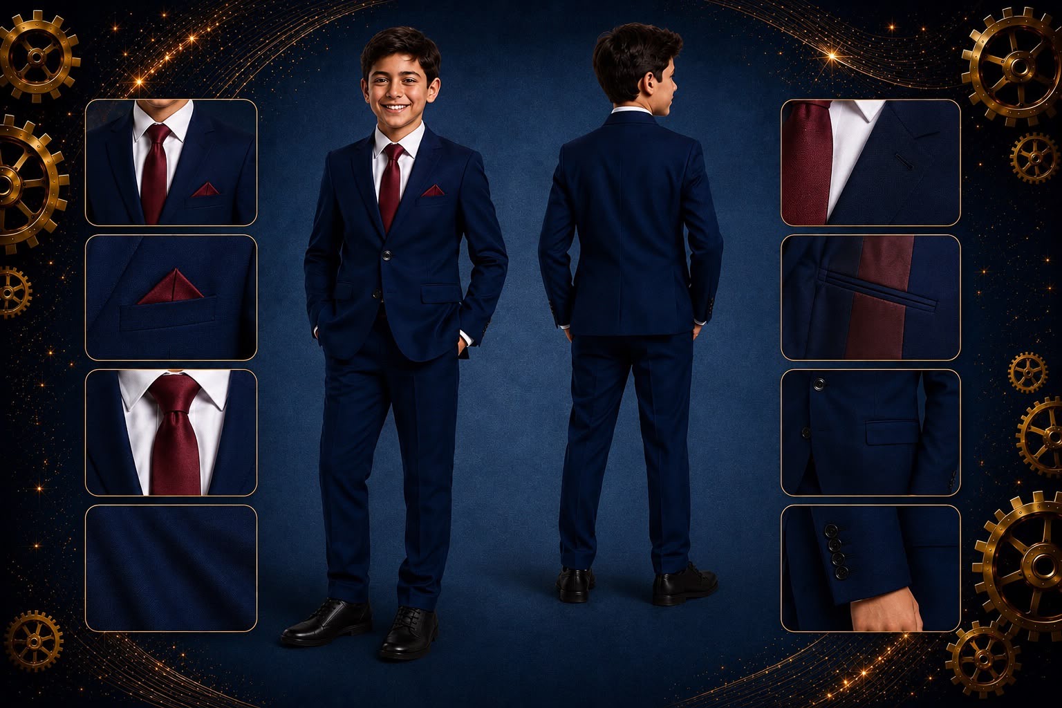 Figurino Masculino — Terno Azul-Marinho
