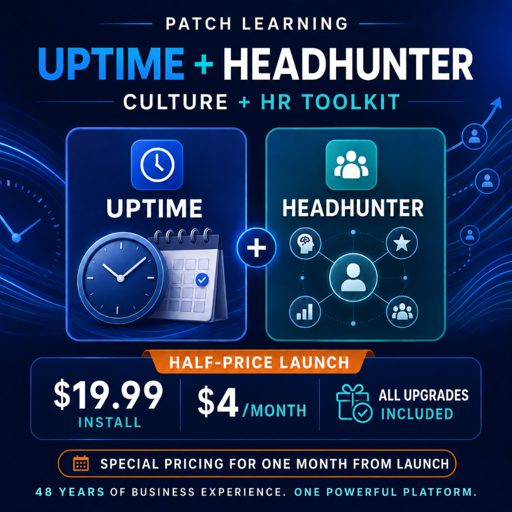 Patch Learning — Uptime + HeadHunter Culture & HR Toolkit launch offer