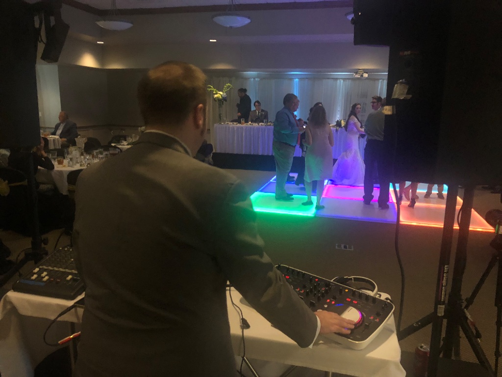 DJ and reception entertainment by Falcone's Catering at a Norman, Oklahoma wedding