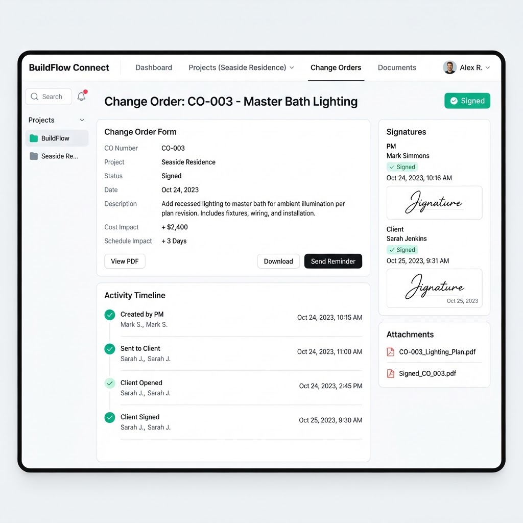 BuildFlow-Pro Change Order Management