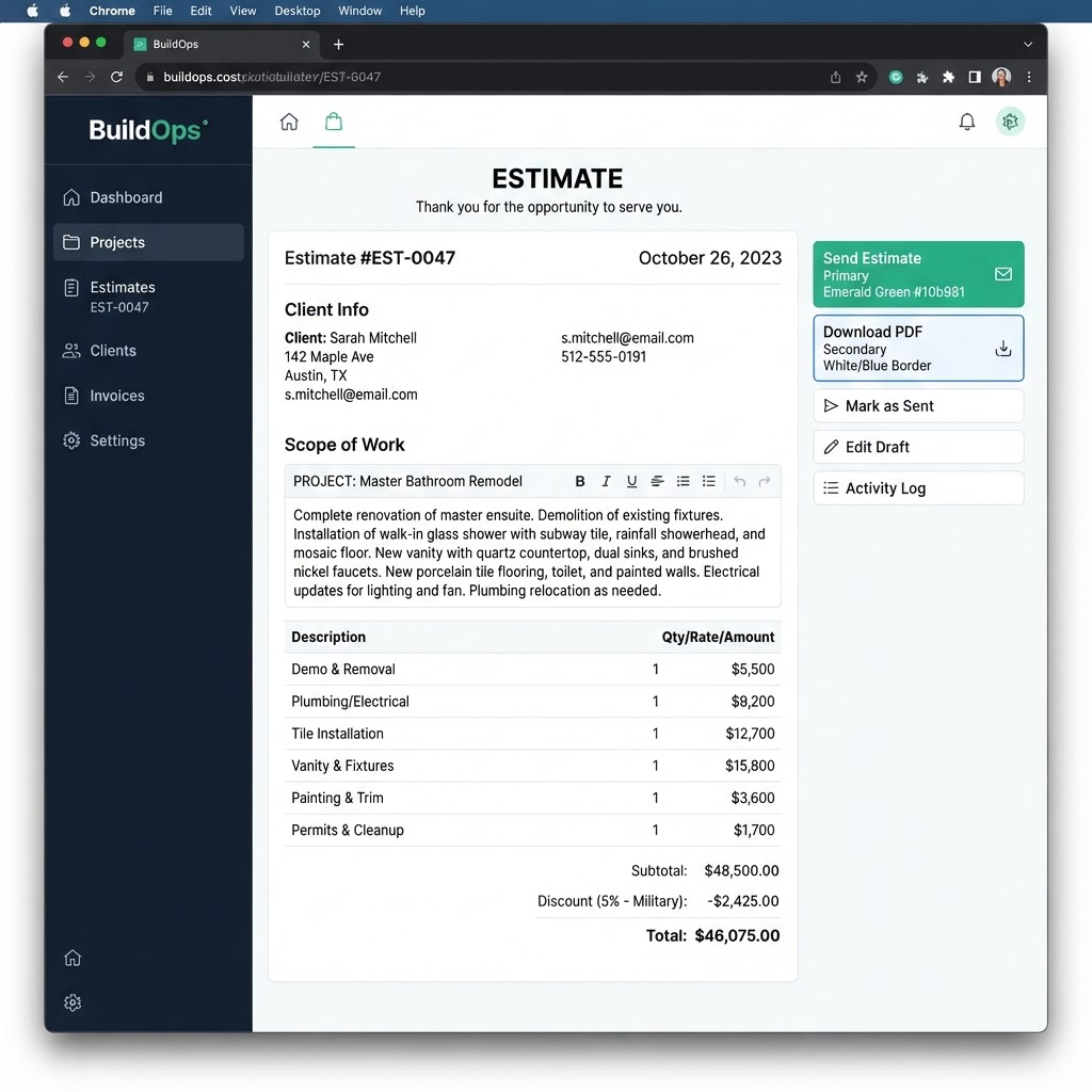 BuildFlow-Pro Estimate Builder