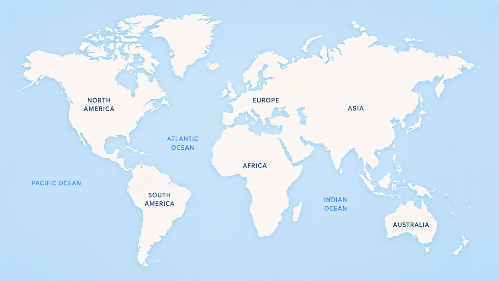 Glasshouse global reach world map