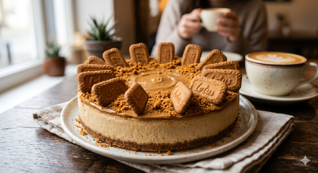 Biscoff Cheesecake 1.3kg Round  (Eggless)