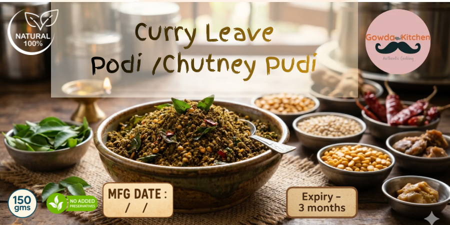 Curry Leaves Podi / Chutney Pudi