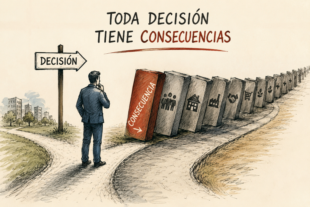Decisión, consecuencia, responsabilidad