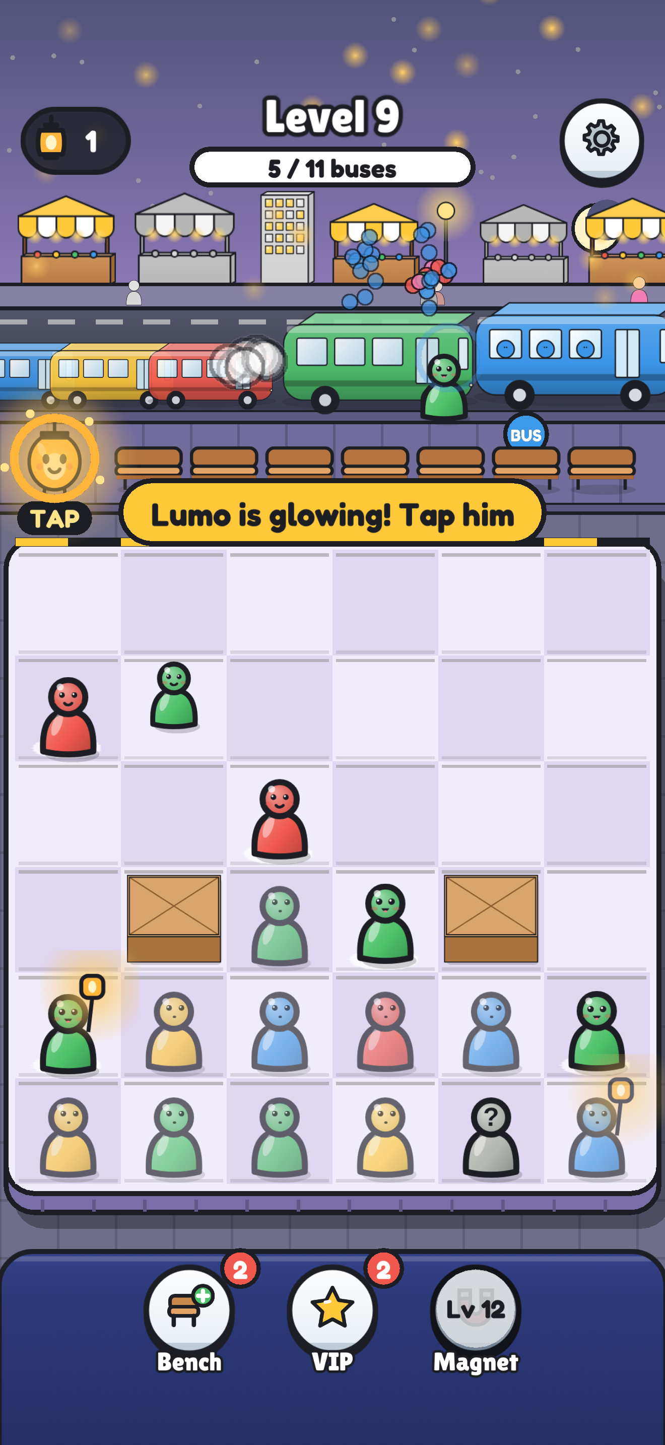 Lumo glows with your winning streak.
