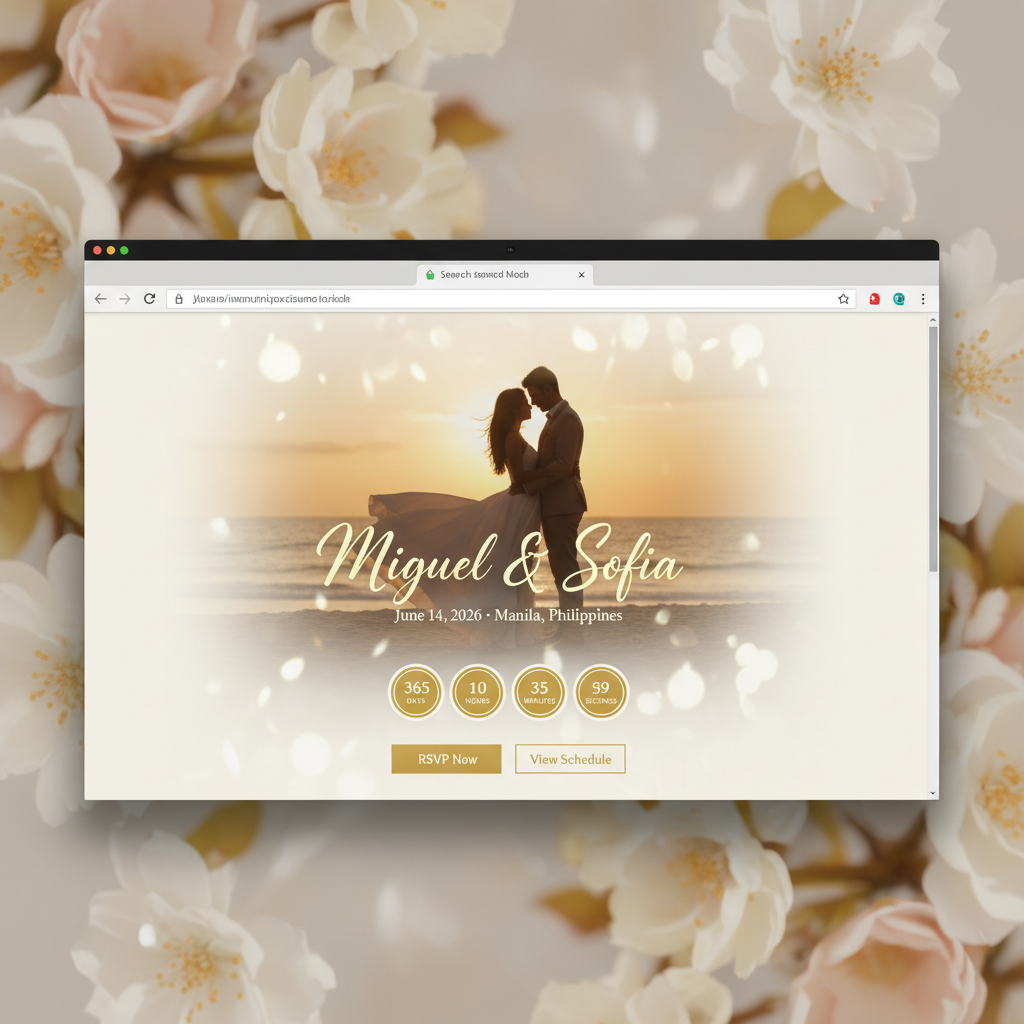 Miguel & Sofia — Custom Wedding Website - website project