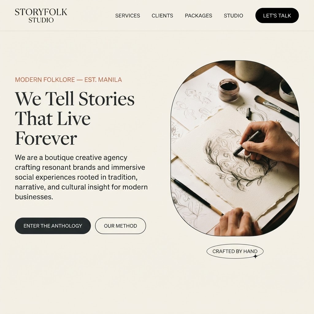 Storyfolk Studio - website project
