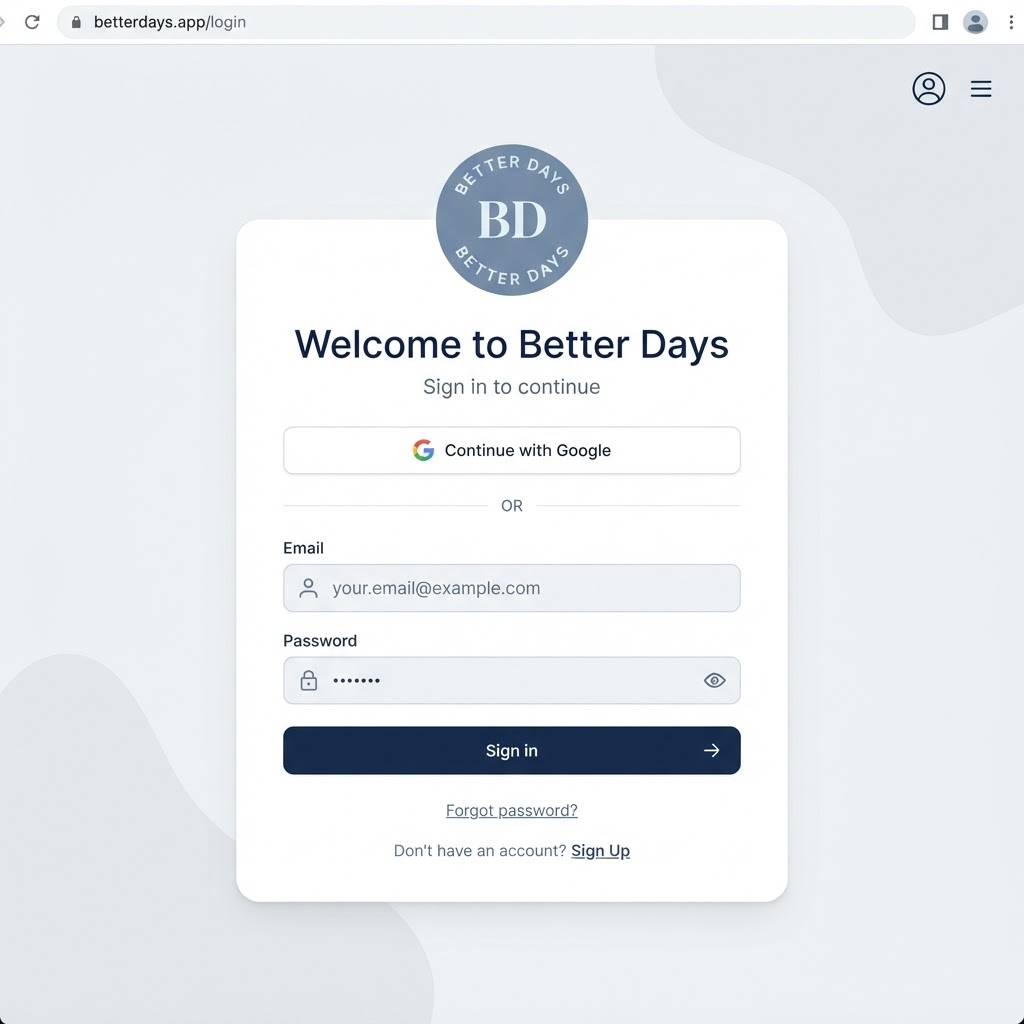 Better Days - website project