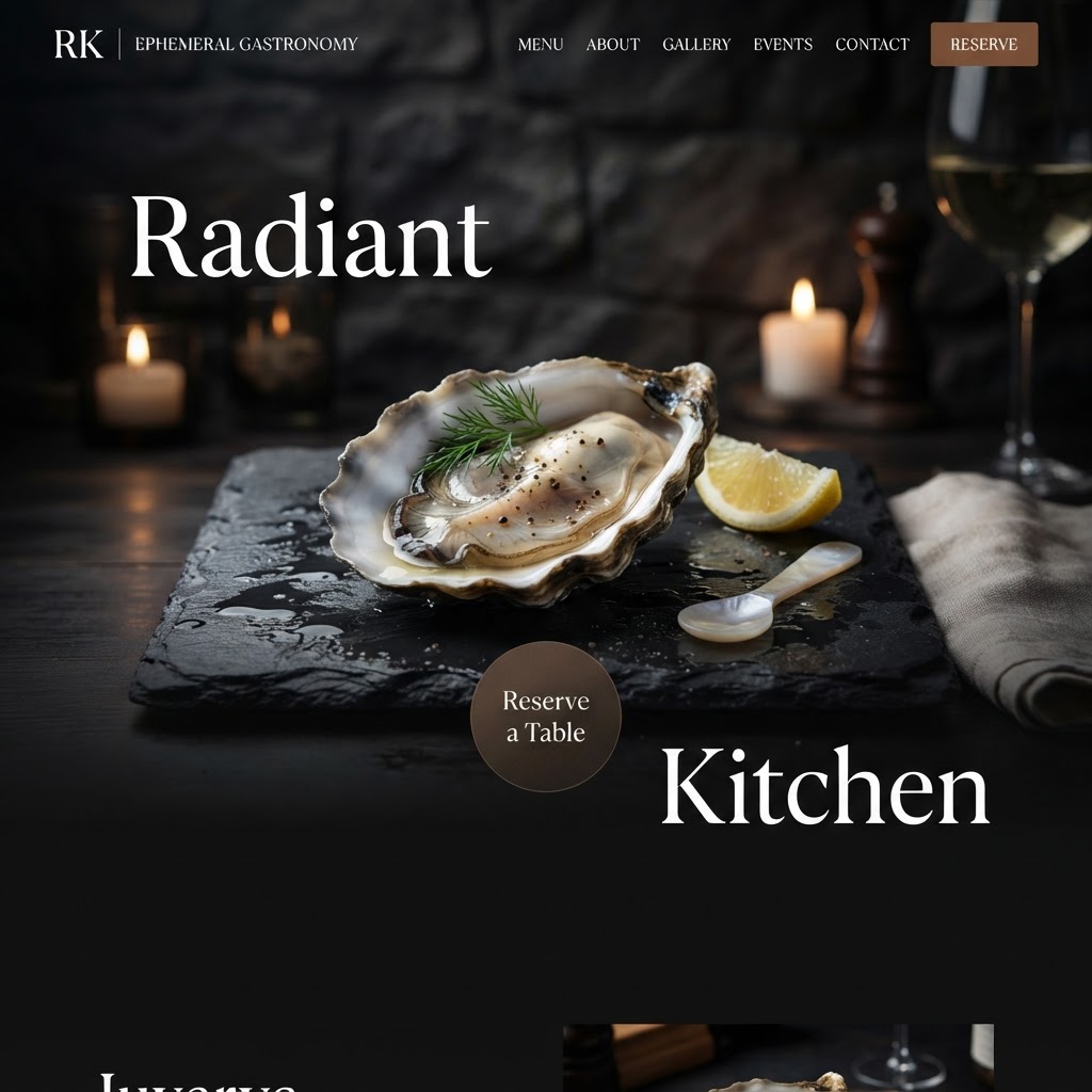 Radiant Kitchen - website project