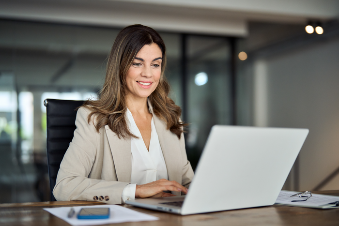 Professional working at a desk