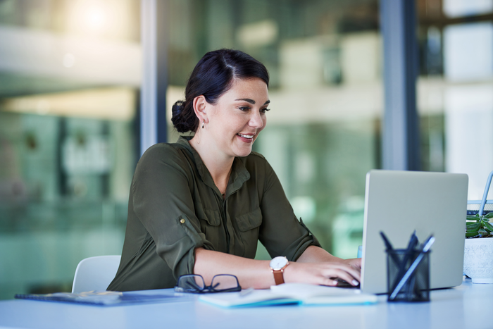 Professional working at a desk