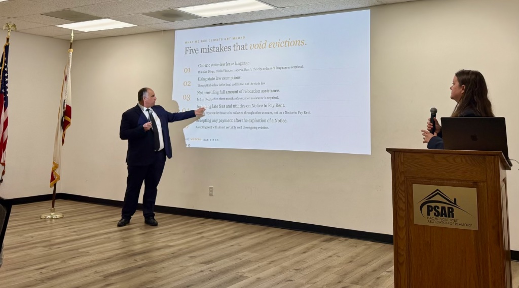 Attorney Seth Barron presenting at PSAR