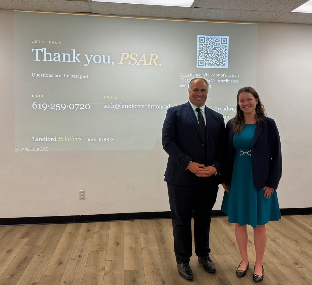 Landlord Solutions San Diego Presents to PSAR: The 2026 Eviction Landscape