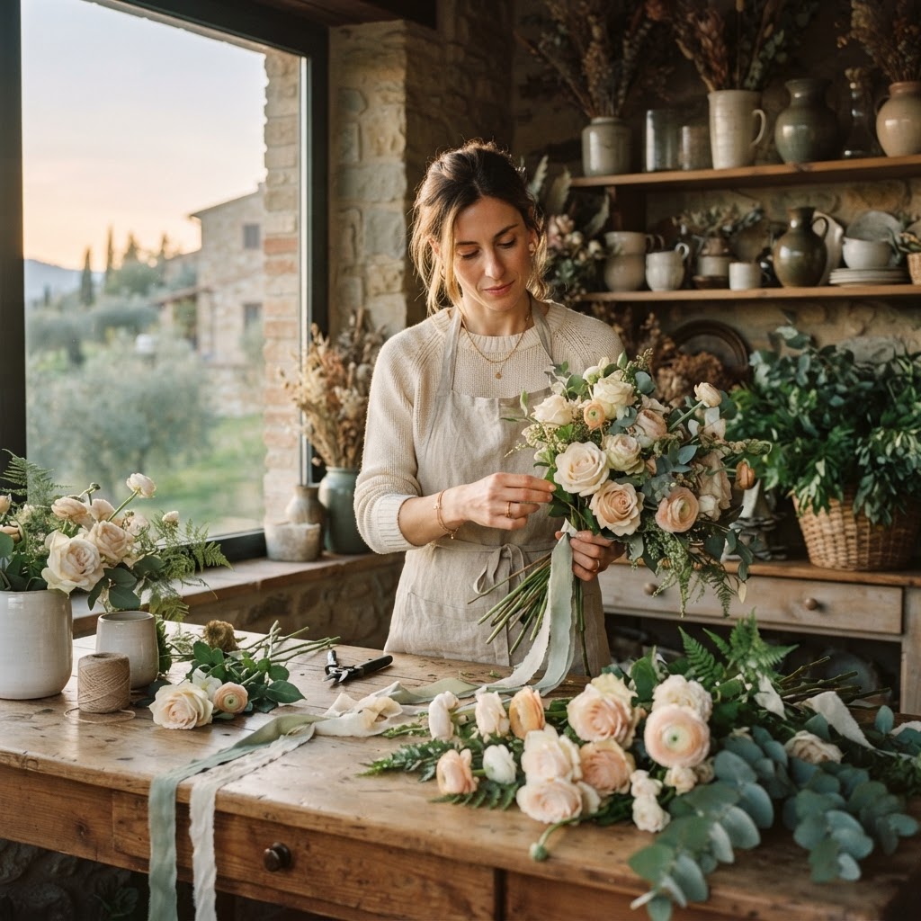 Le mani prima dei fiori: un'alba nel laboratorio di Creazioni di Miriam