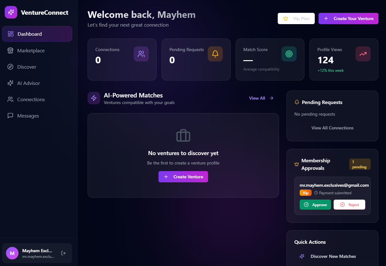 VentureConnect template preview