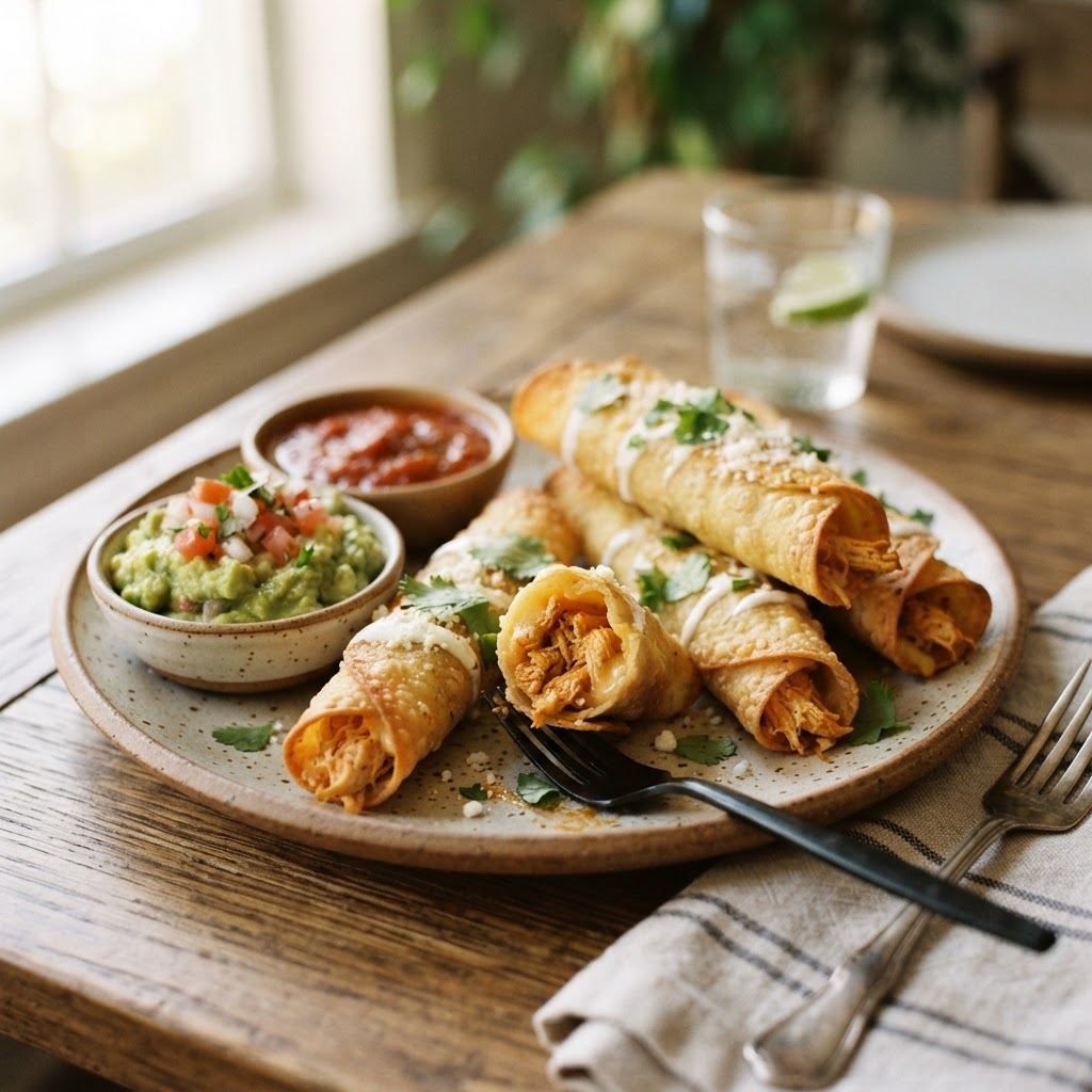 Air Fryer Mini Chicken Taquitos