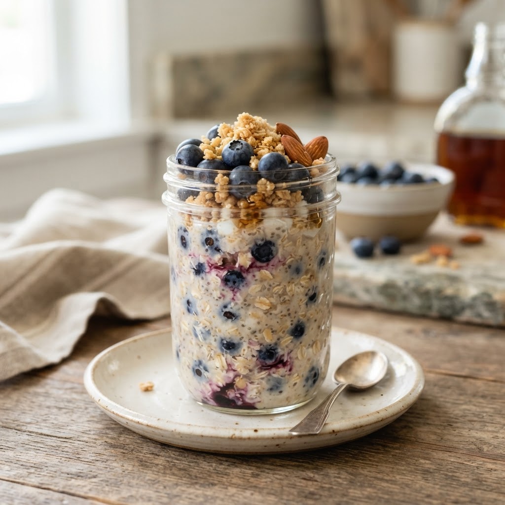 Blueberry Muffin Overnight Oats