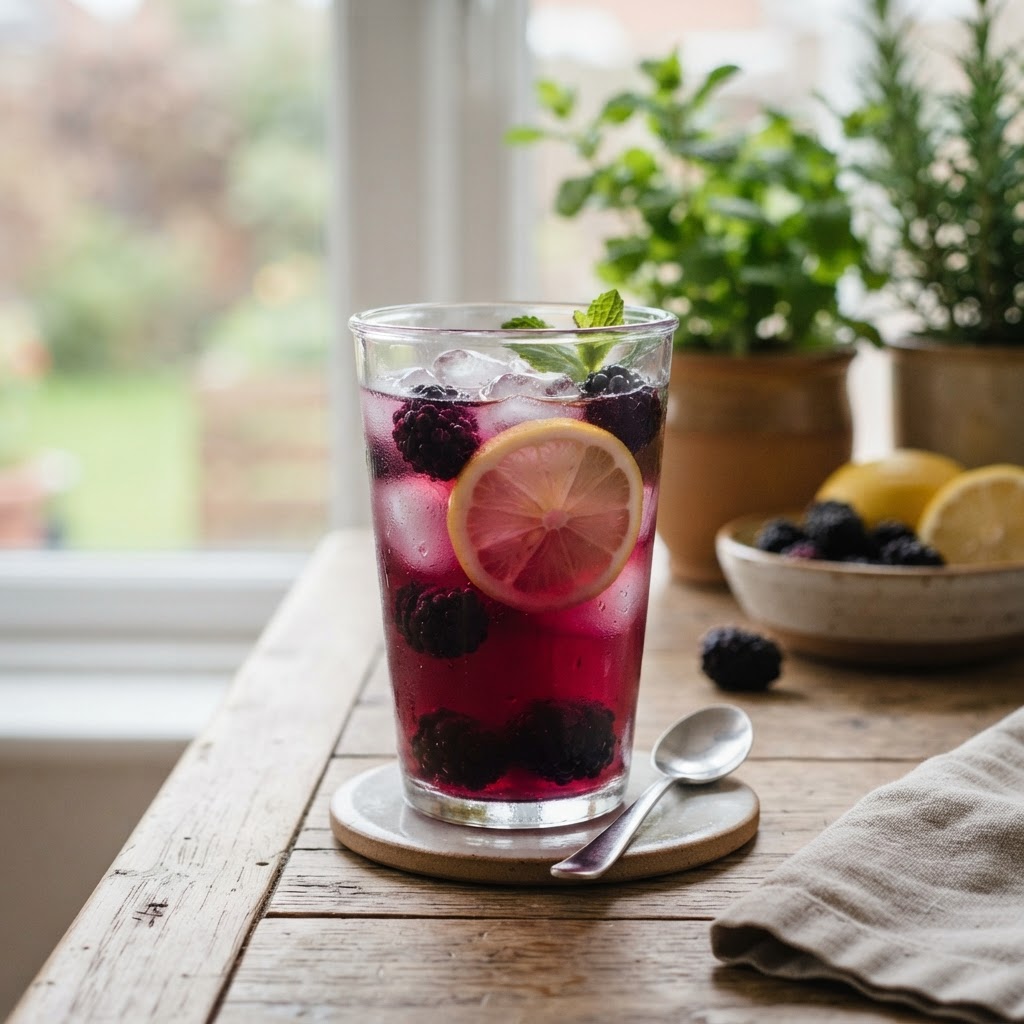 Blackberry-Lemon Green Tea Lemonade
