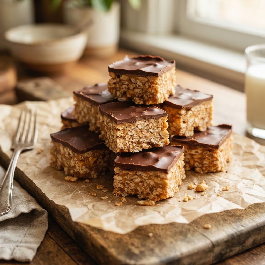 No-Bake Peanut Butter Crunch Bars