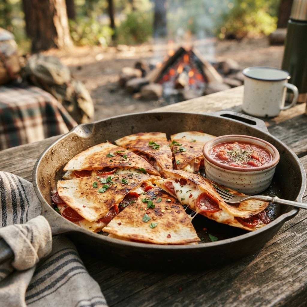 Campfire Pizza Quesadillas