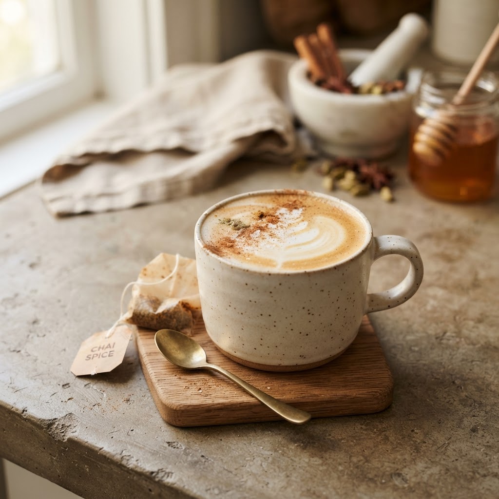 Chai Latte with a pinch of sea salt