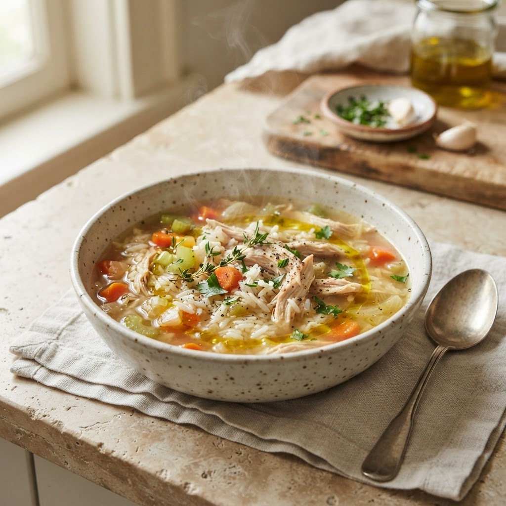 Weeknight Chicken & Rice Soup