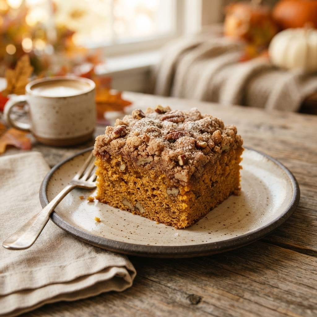 Pumpkin Pecan Coffee Cake