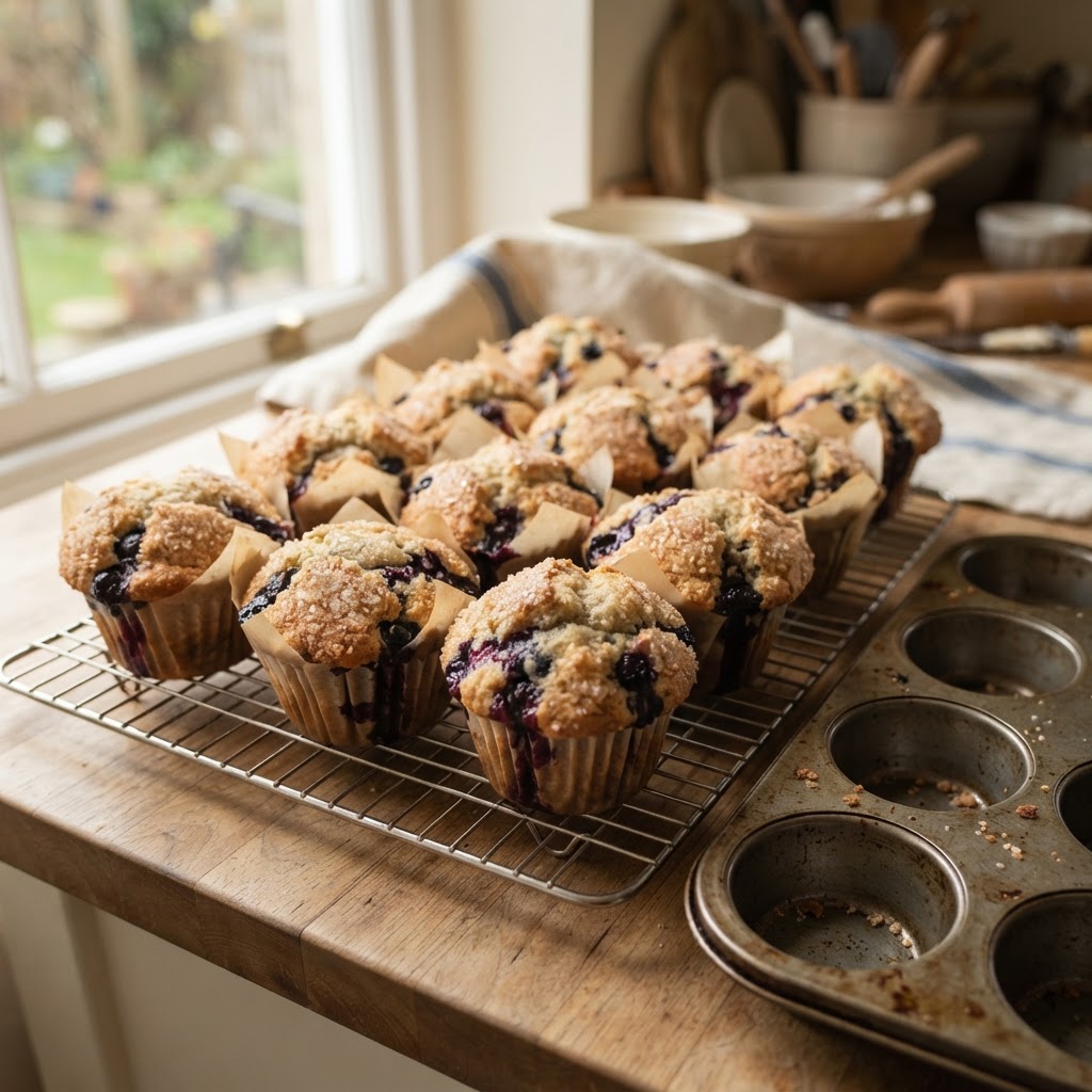 Bakery-Style Blueberry Muffins