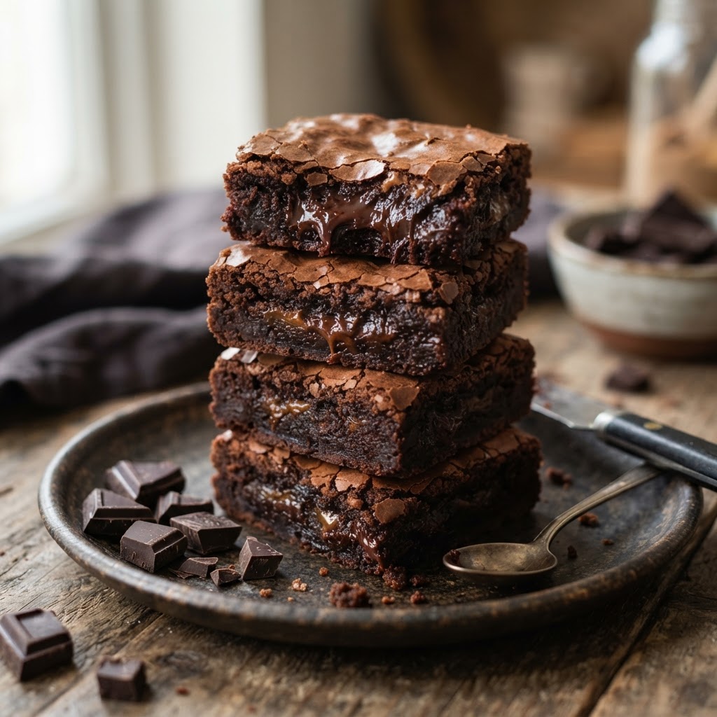 Brown Butter Dulce de Leche Chewy Brownies
