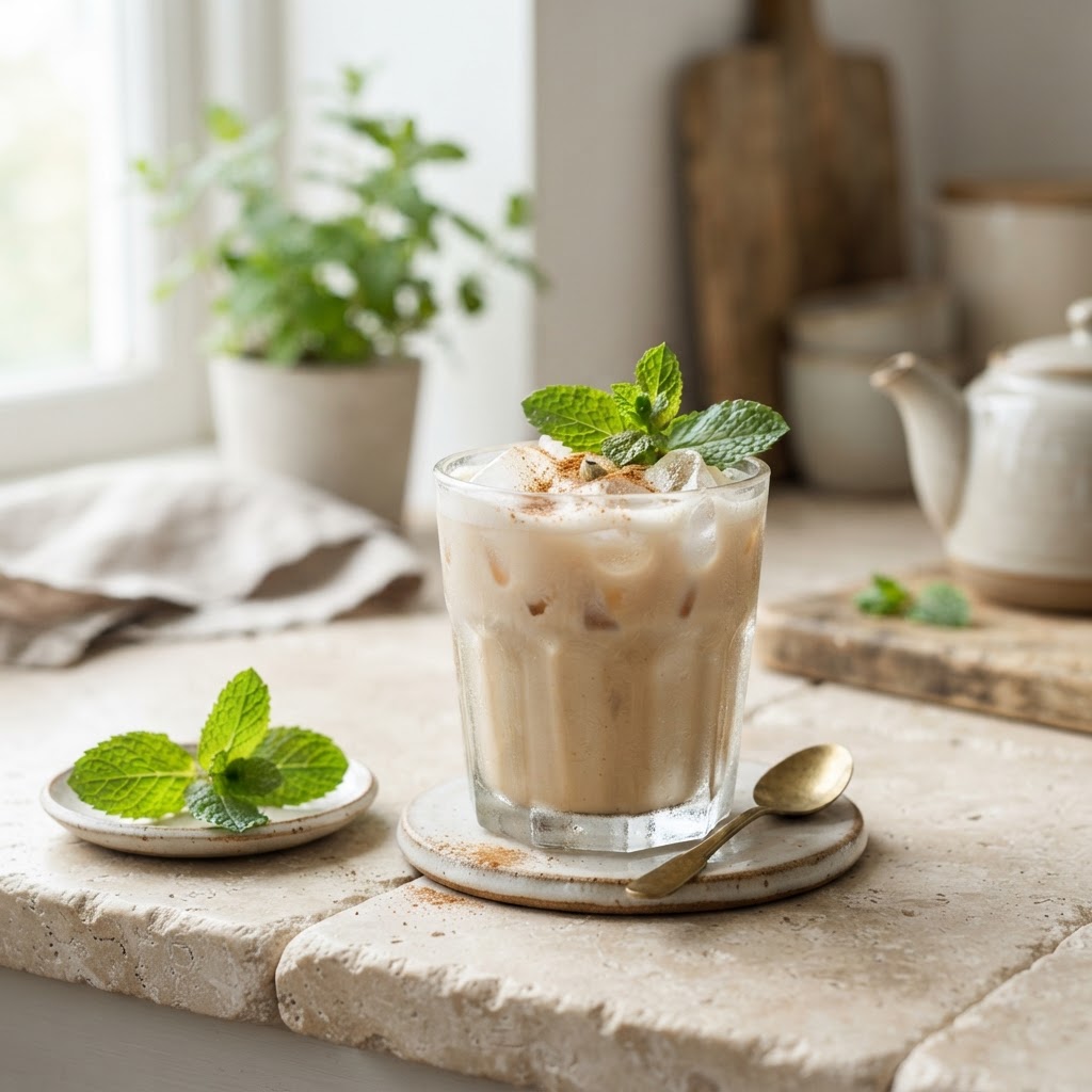 Chai Latte with mint