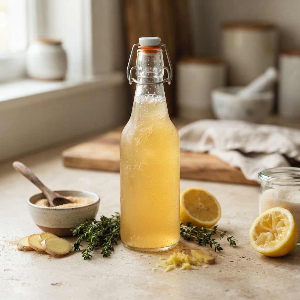 Ginger Bug Lemon Soda