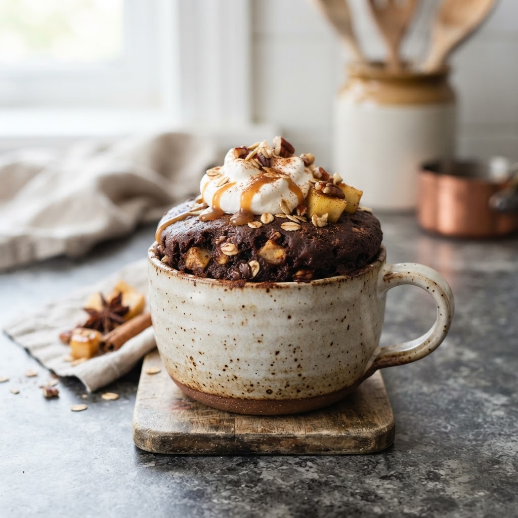 Apple Mug Cake (dark chocolate)